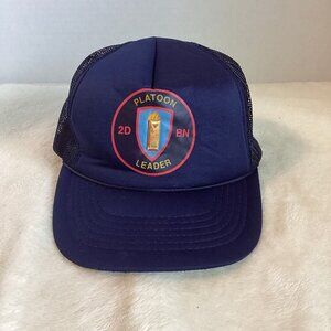 Vintage Platoon Leader 2D BN Truckers Cap RARE YR Headwear SnapBack With Pin